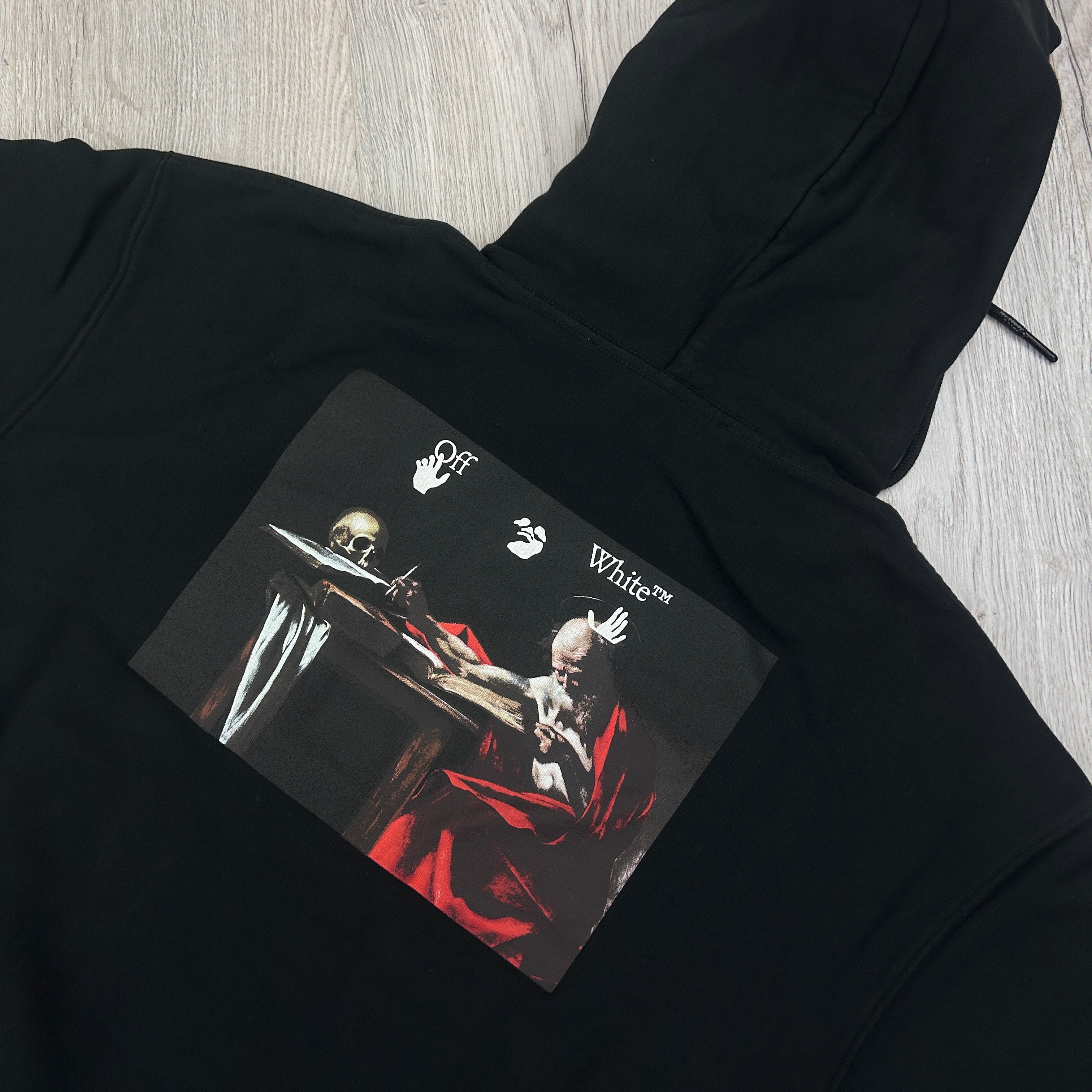 Off White Men’s Black Caravaggio Pullover Hoodie - Small