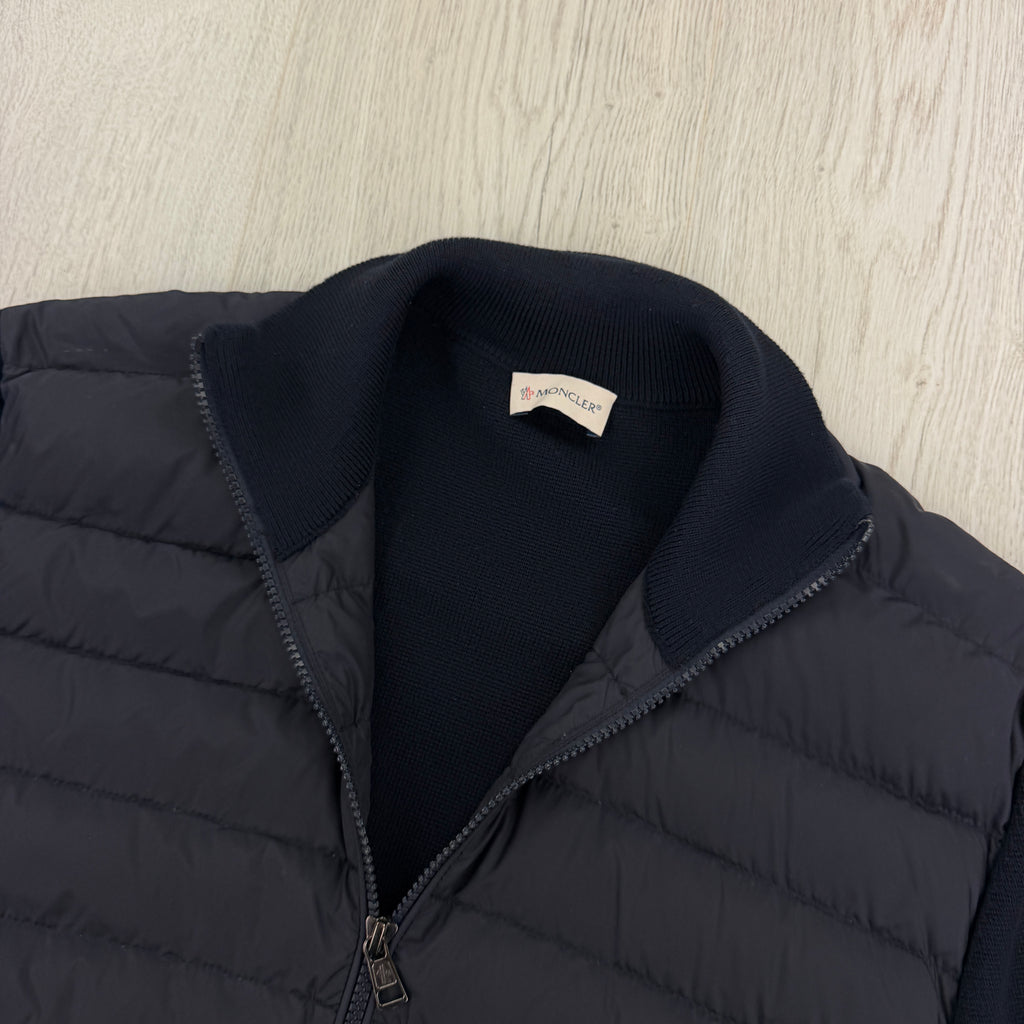 Moncler Men’s Tricot Navy Zip-up Fleece - Large Slim