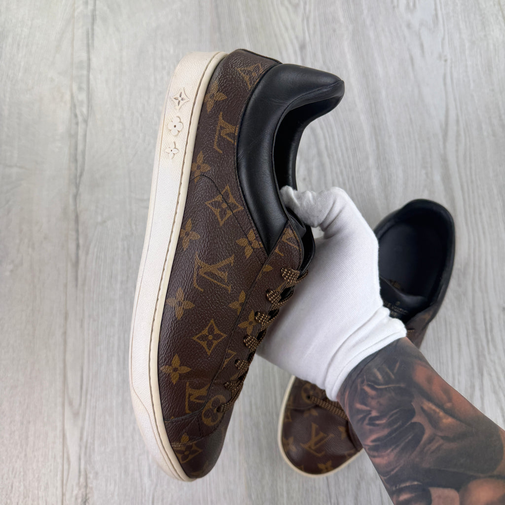 Louis Vuitton Men’s Brown Monogram Low Leather Sneakers - Uk 9