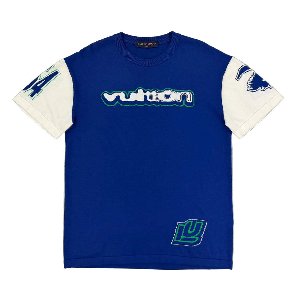 Louis Vuitton Men’s Knit Blue T-shirt & Swim Shorts Set - Medium