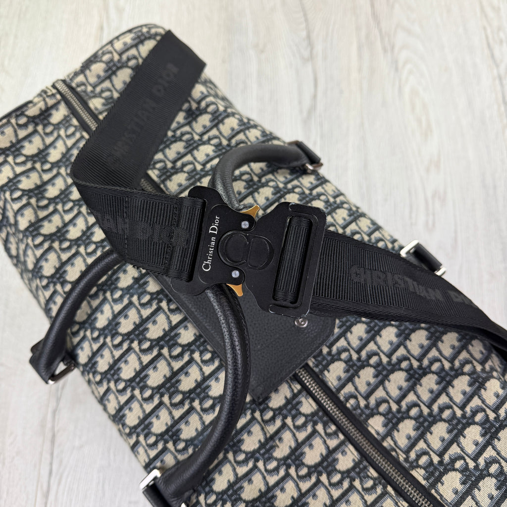 Dior Oblique Jacquard Lingo 50 Boston Bag Travel Bag