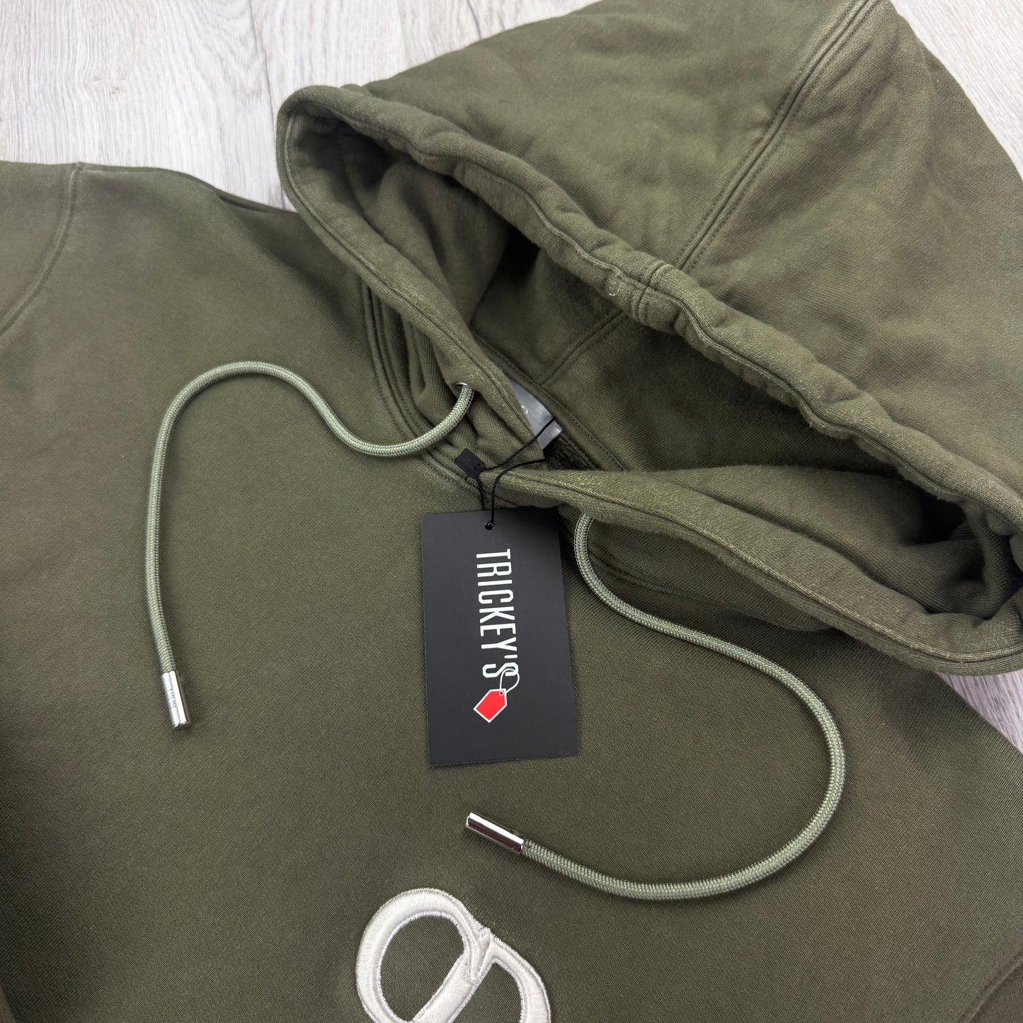 Dior Men’s Khaki Green Pullover Hoodie - XL Slim