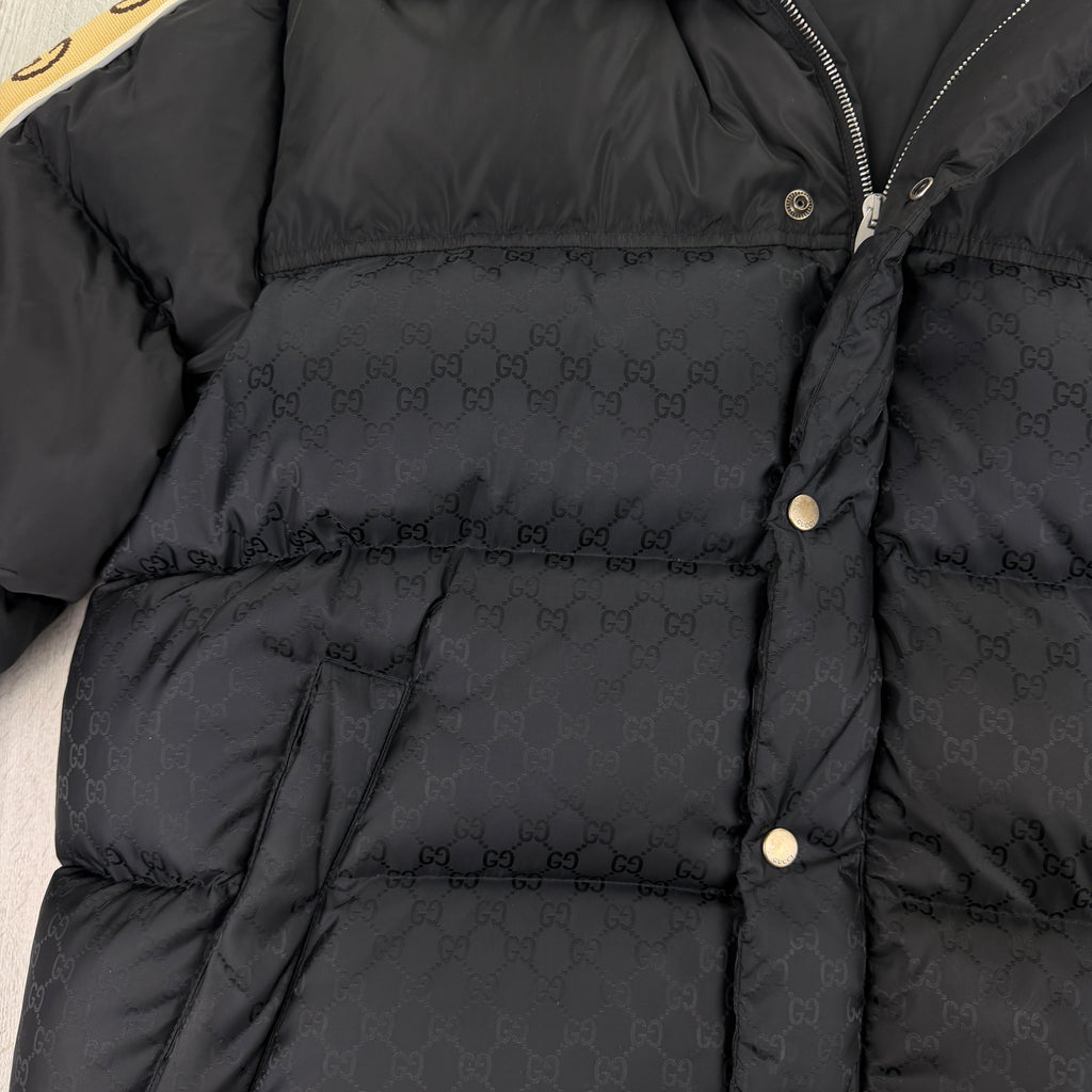 Gucci Men’s GG Jacquard Nylon Padded Down Jacket - Size 50 (L/XL)