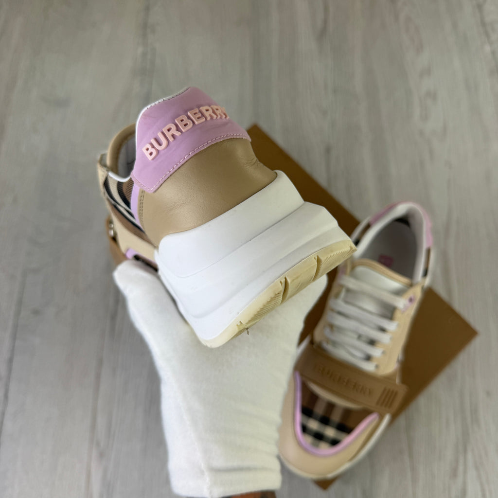Burberry Women’s Ramsey Check Trainers - Uk 5.5