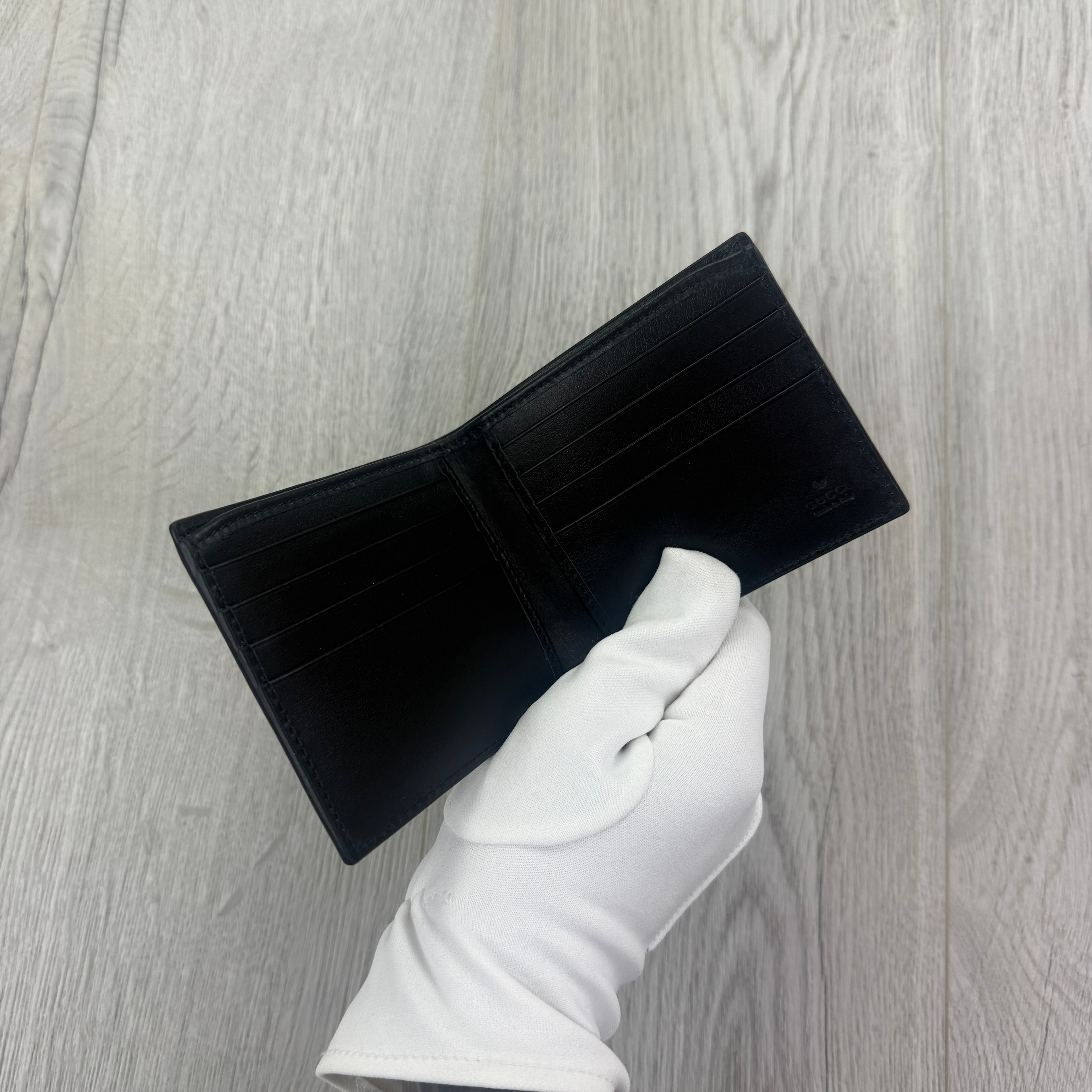 Gucci Men’s Black GG Supreme Kingsnake Wallet