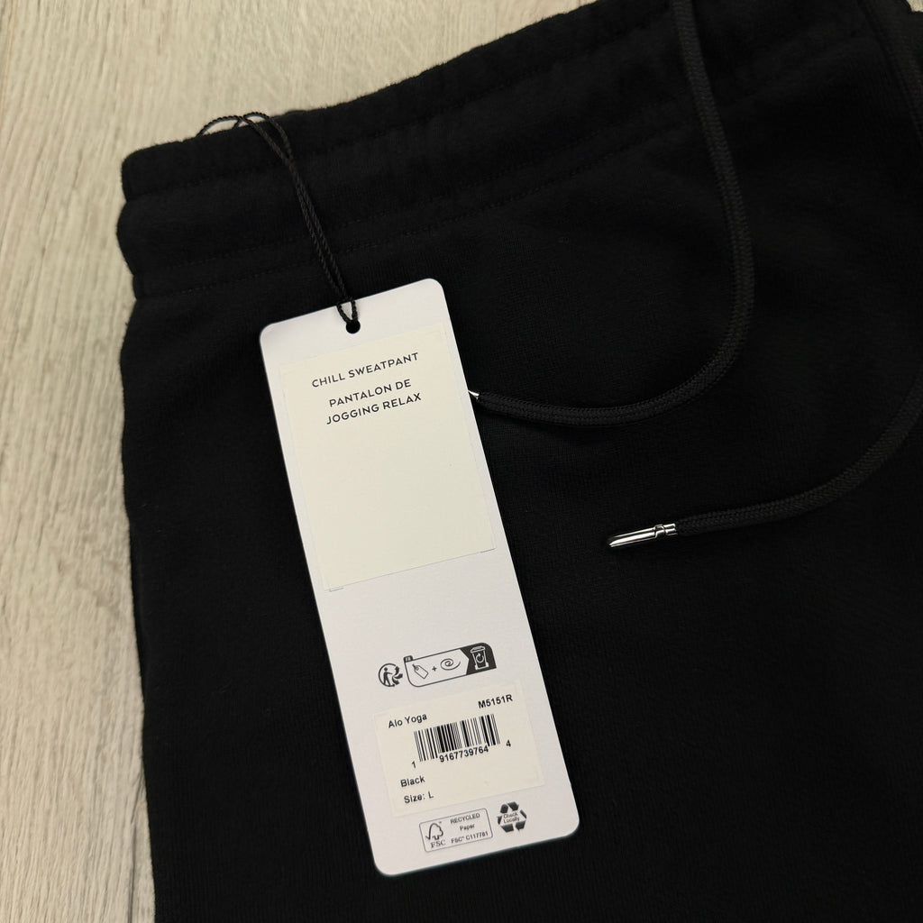 Alo Men’s Black Full Tracksuit Relaxed Fit - Large