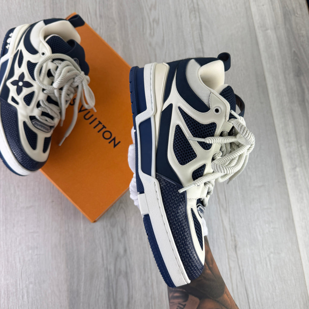Louis Vuitton Men’s Navy & White Skate Trainers - Uk 8 (Fit 8.5/9)
