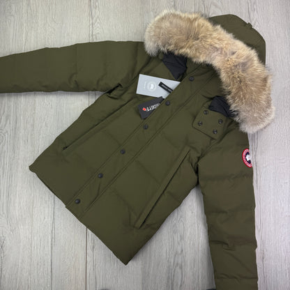Canada Goose Men’s Khaki Green Wyndham Parker Jacket - Small Fusion