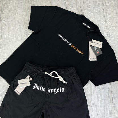 Palm Angels Men’s Black Full Summer Set