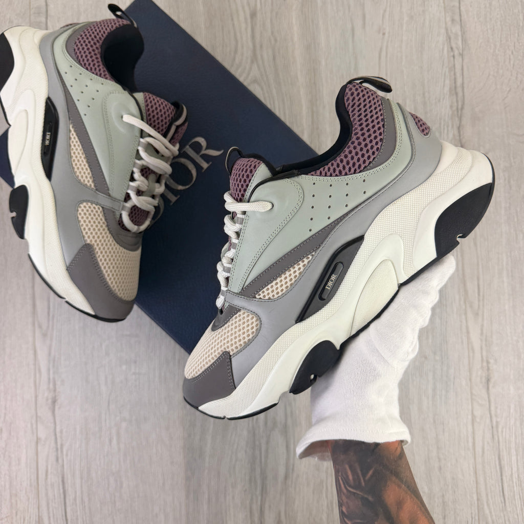 Dior B22 Men’s Lavender & Grey Trainers - 43 (Fit Uk 8.5)