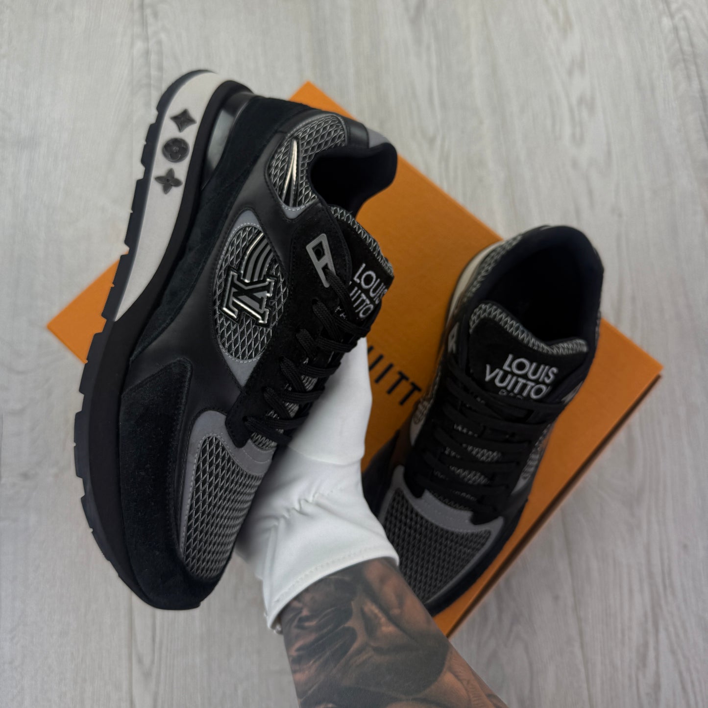 Louis Vuitton Men’s Black Run Away Trainers - Uk 6 (Fit Uk 7)