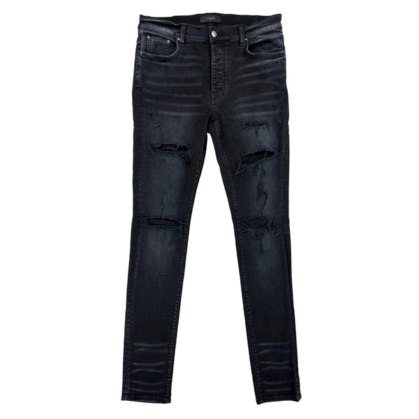 Amiri Men’s Black Ripped Distressed Jeans - Uk 32