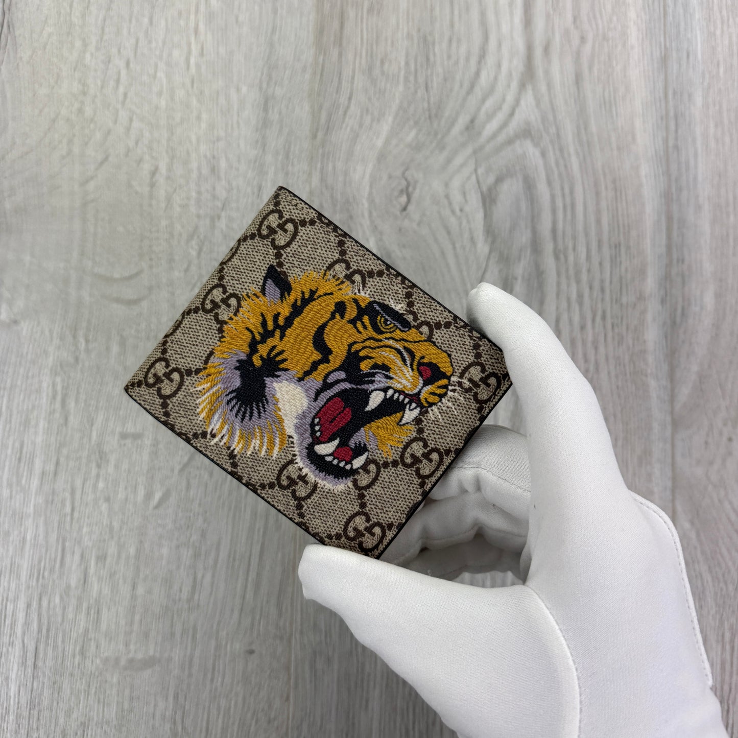 Gucci Men’s GG Supreme Tiger Wallet