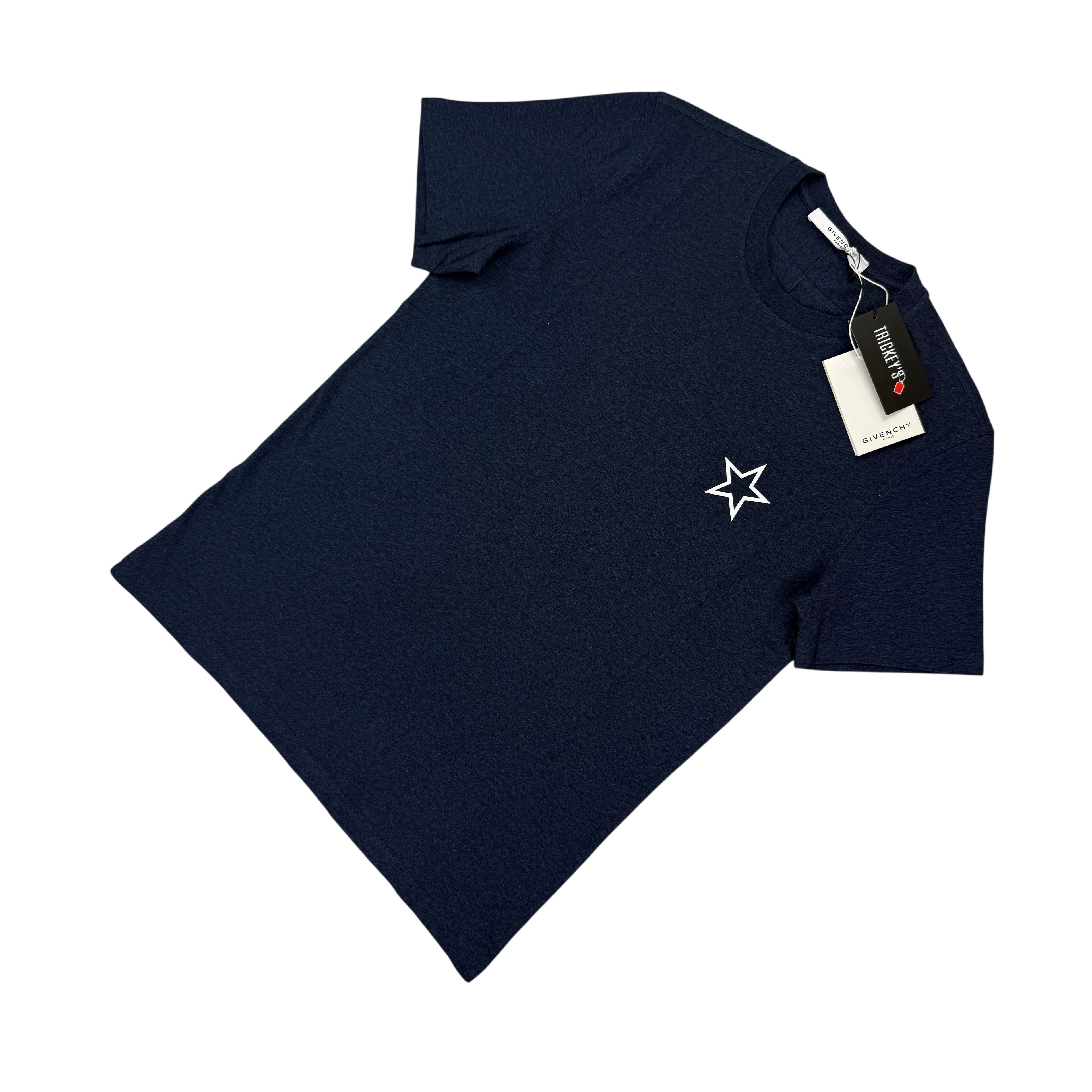 Givenchy Men’s Dark Navy 1 Stat Logo T-shirt - Small Slim