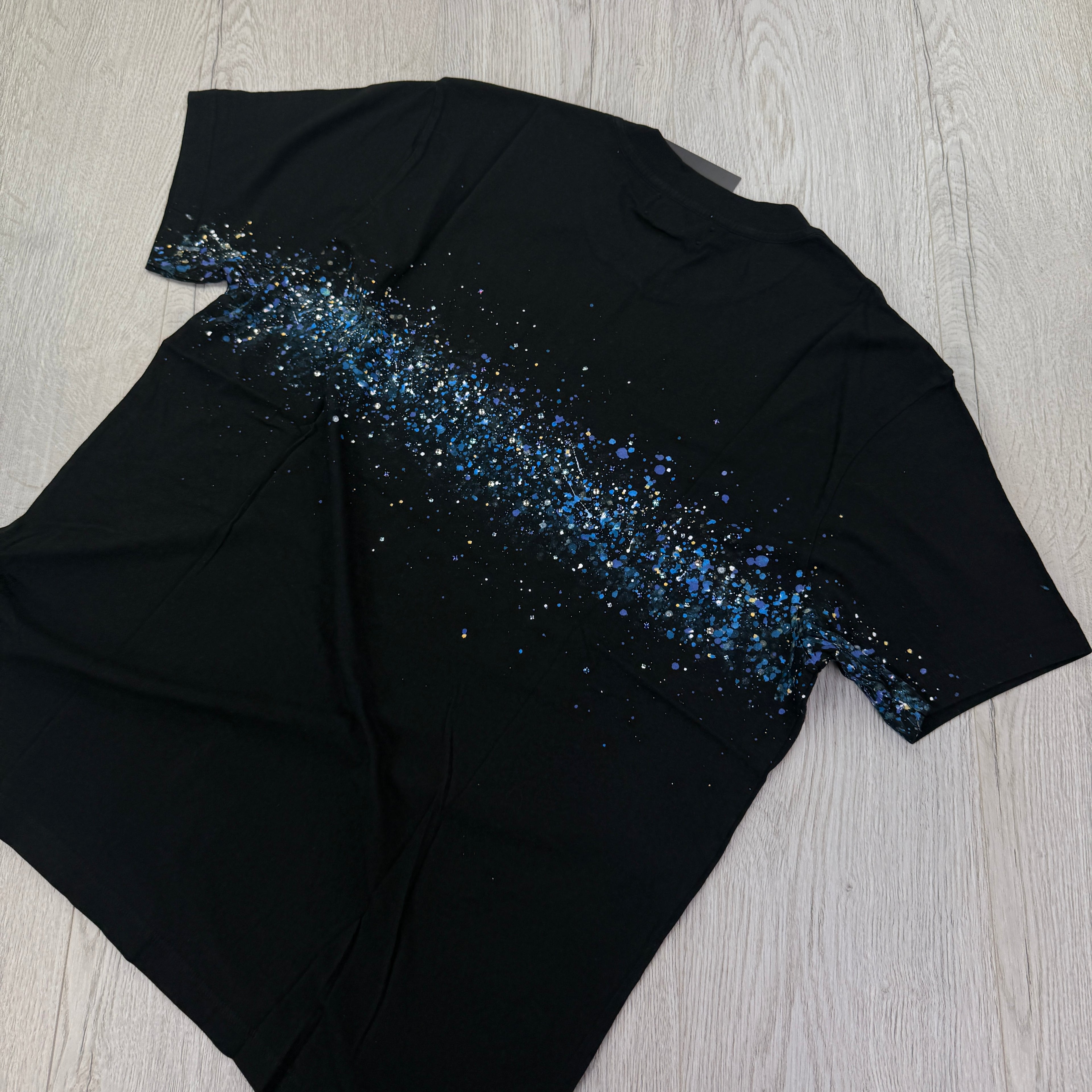 Amiri Men’s Black Crystal Core Logo Painter T-shirt