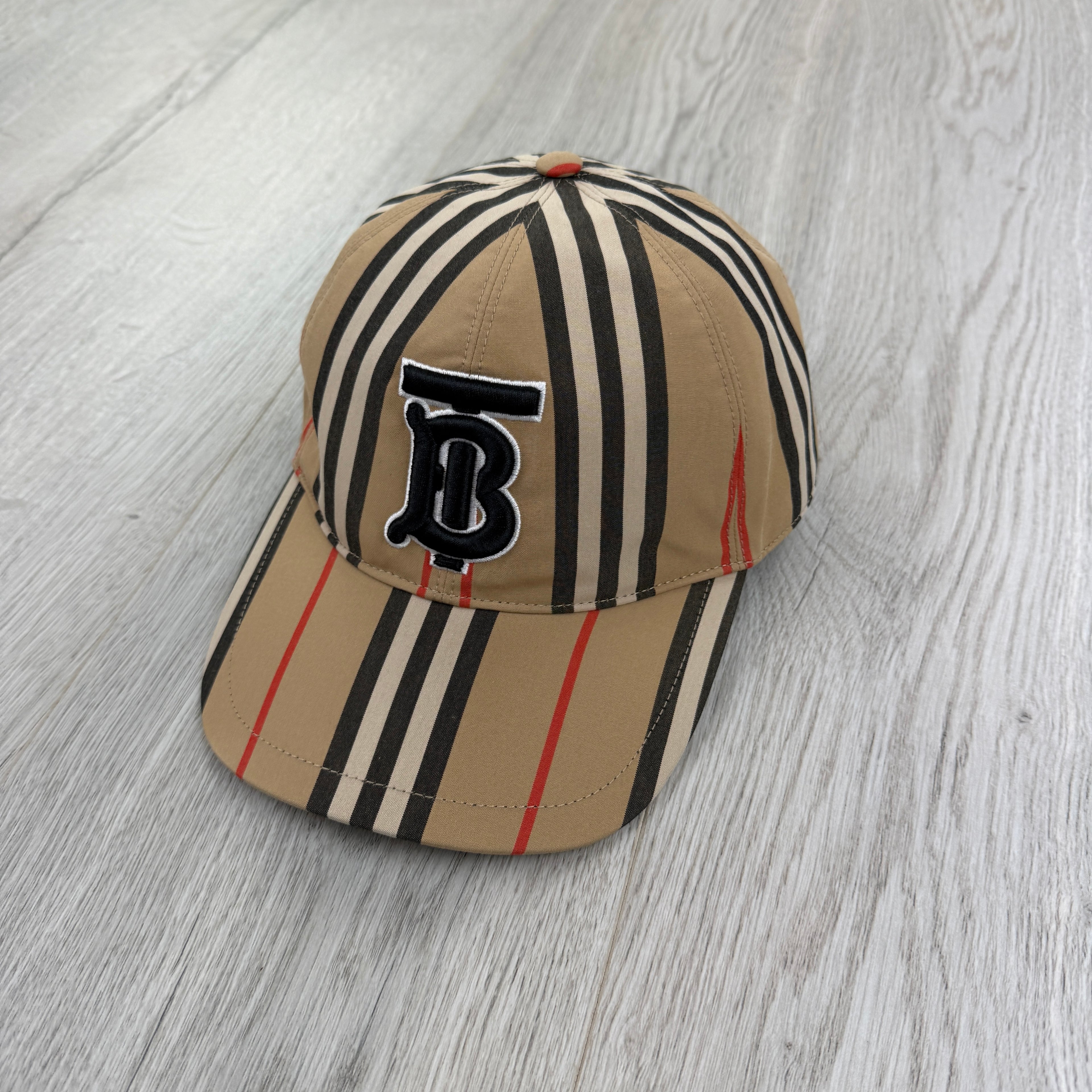 Burberry Men’s Beige BT Logo Baseball Cap - Large