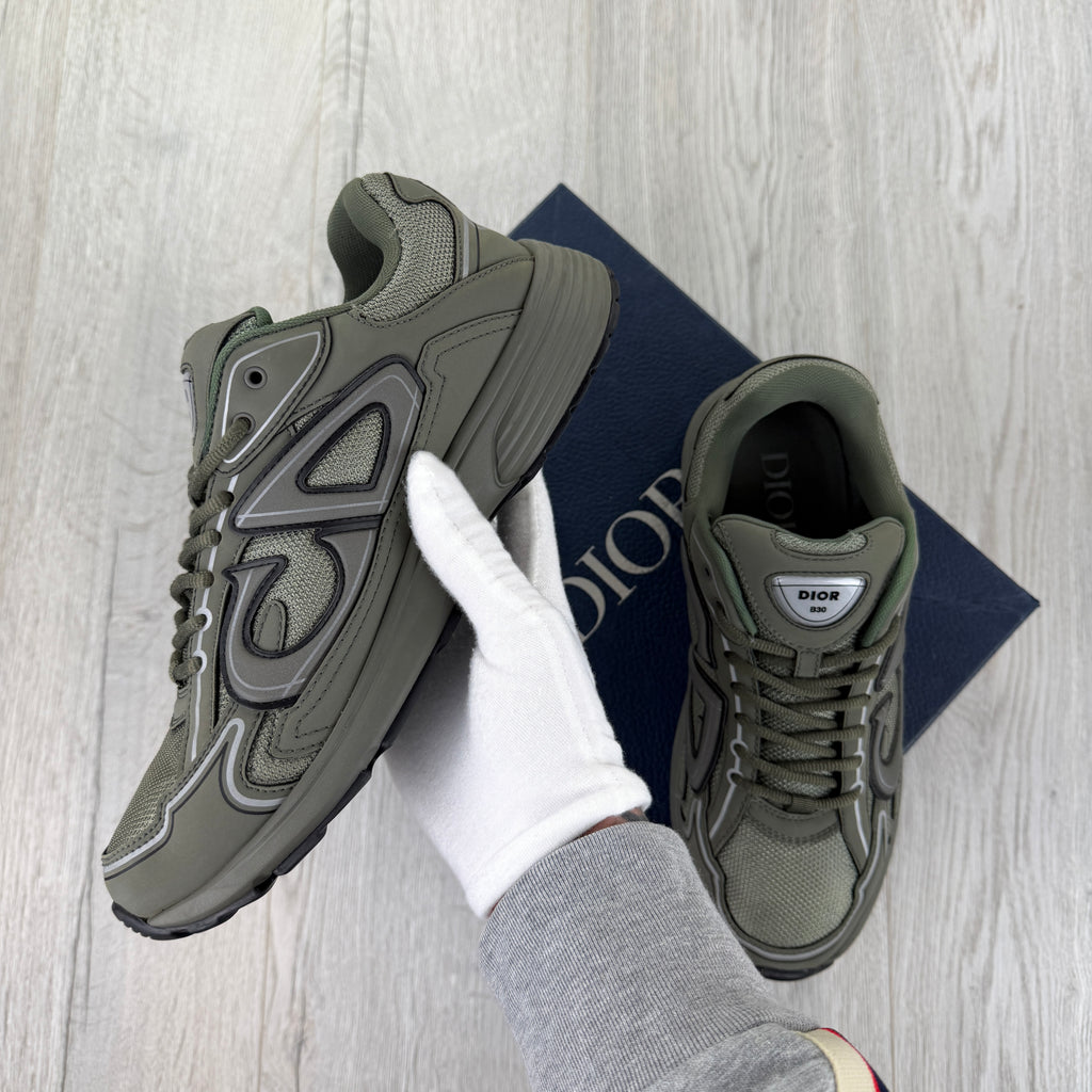 Dior B30 Men’s Khaki CD Mesh Trainers - 45 (Fit Uk 11)