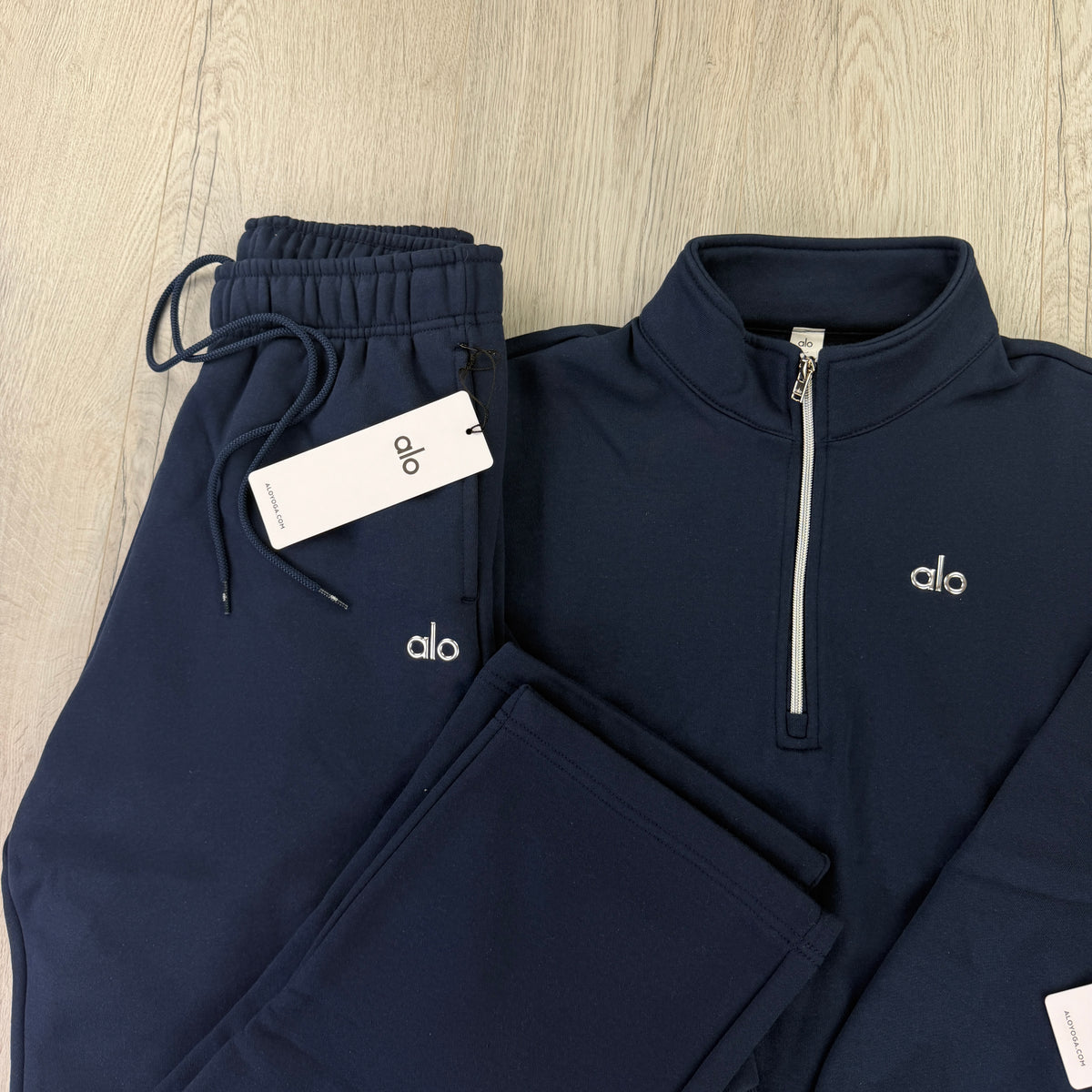 Alo Men’s Navy Full 1/4 & Straight Bottoms Tracksuit