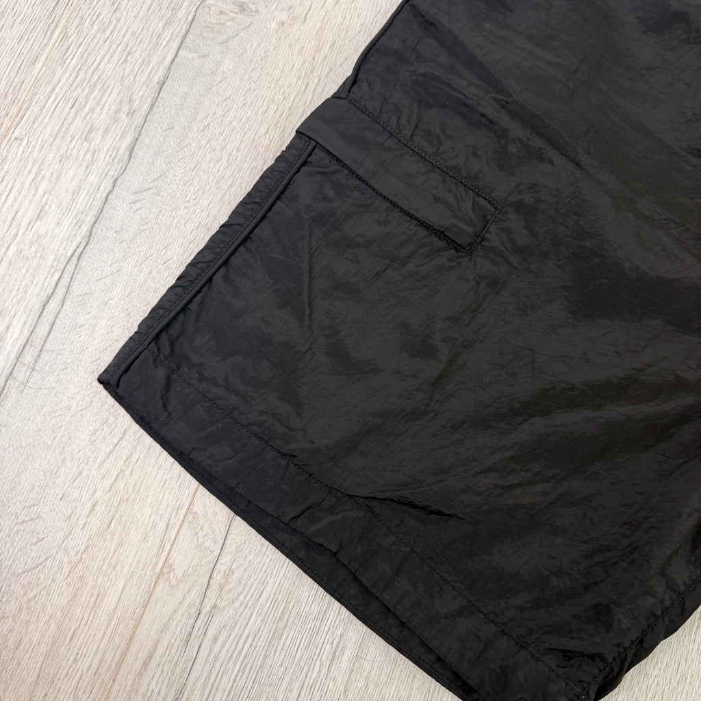 Stone Island Men’s Black Nylon Shorts - Uk 34