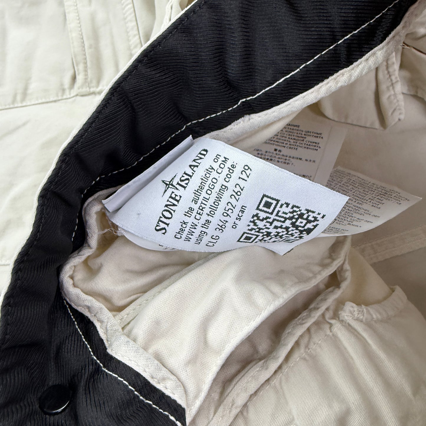 Stone Island Men’s Beige Cargo Trousers - Uk 30
