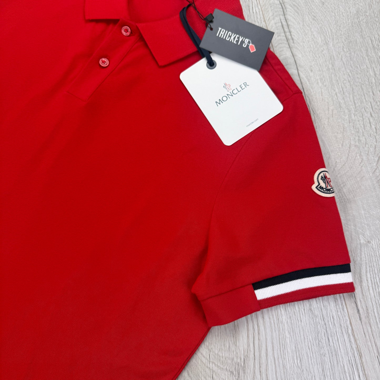 Moncler Men’s Red Polo - Large Slim