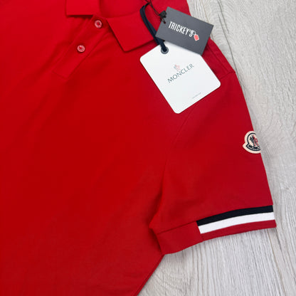 Moncler Men’s Red Polo - Large Slim