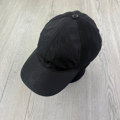 Gucci Men’s Black GG Print Baseball Cap