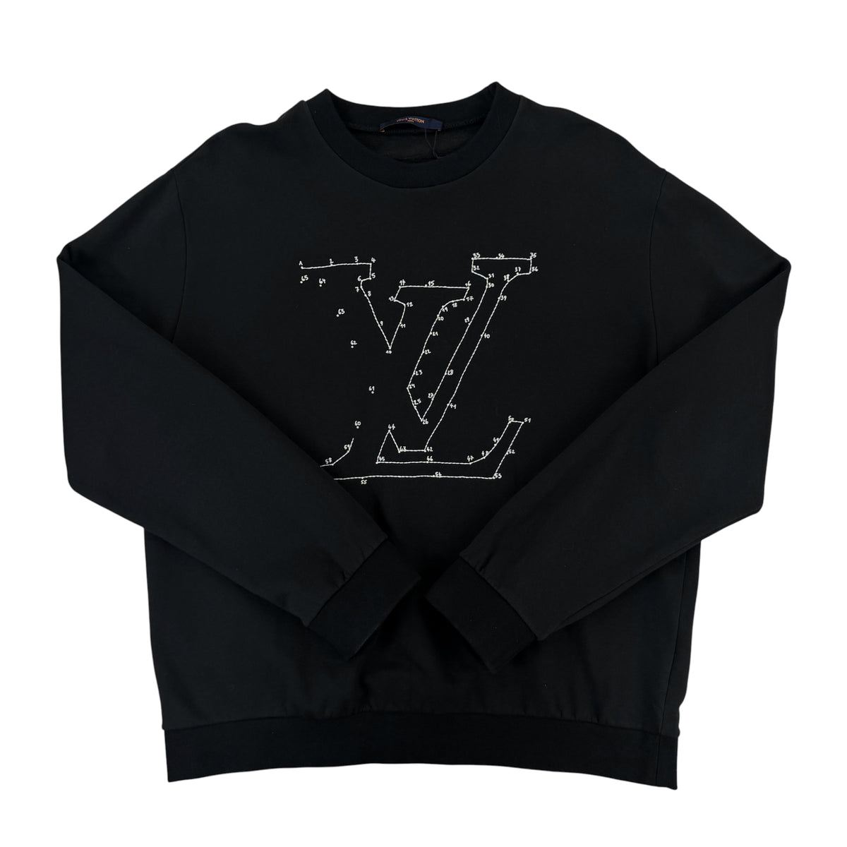 Louis Vuitton Men’s Crewneck Stitch Print Embroidered Jumper - XL