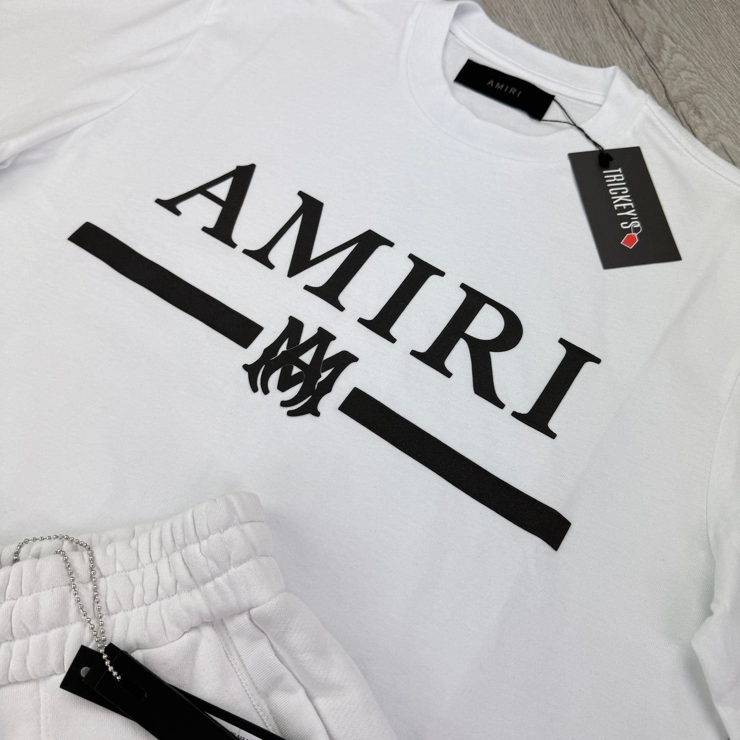 Amiri Men’s White T-shirt & Shorts Set - Small