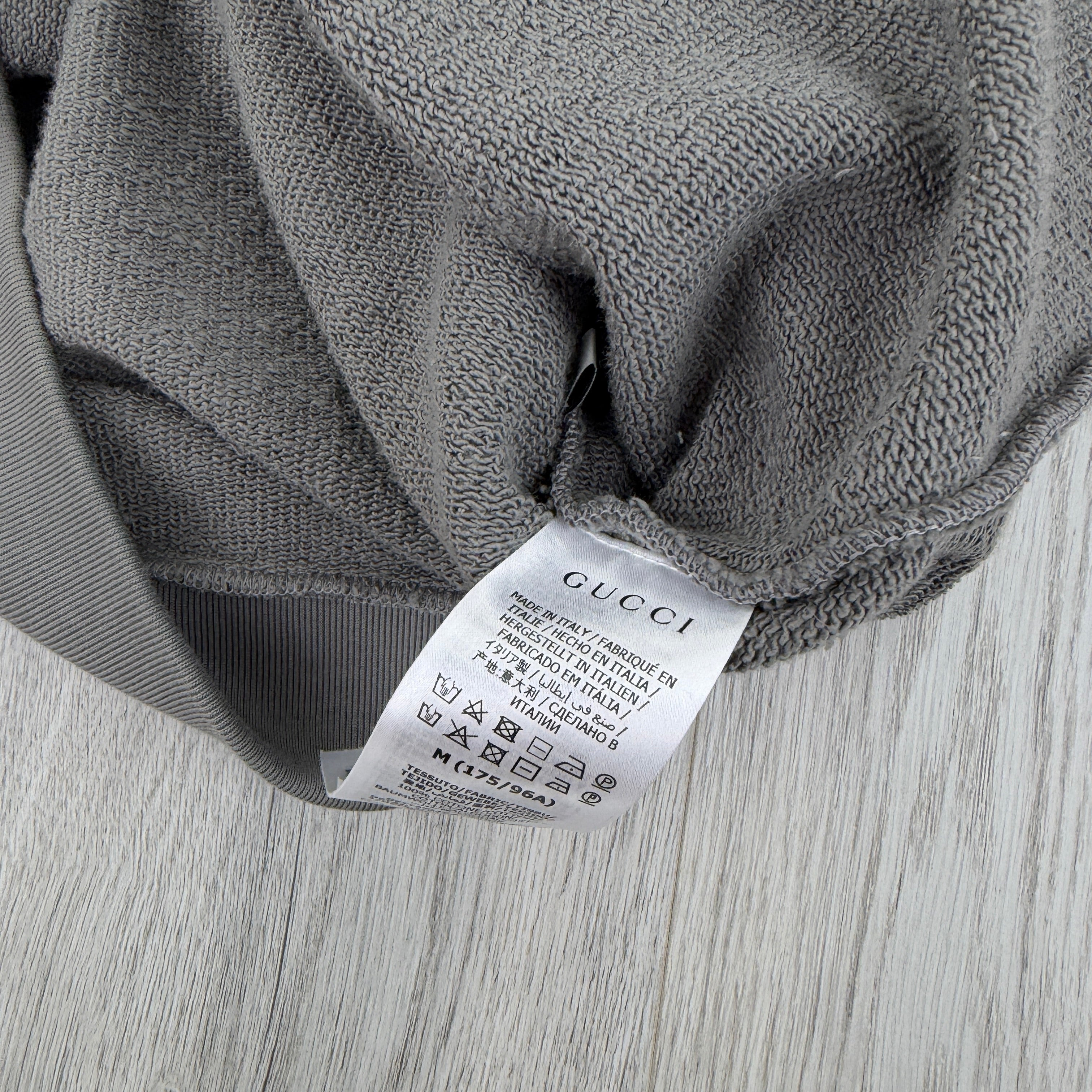 Gucci Men’s Grey Pullover Hoodie - Medium