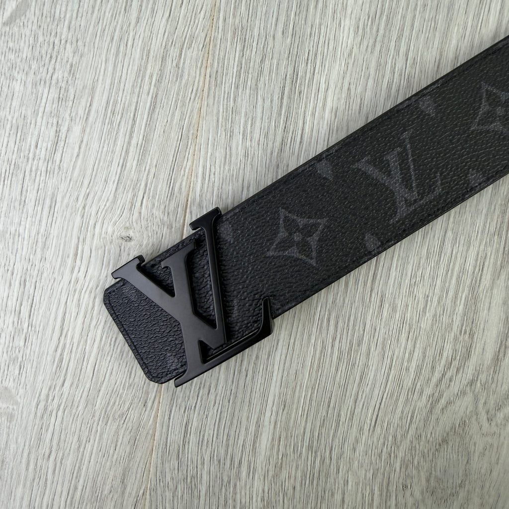 Louis Vuitton Men’s Monogram Original Belt With Black Buckle