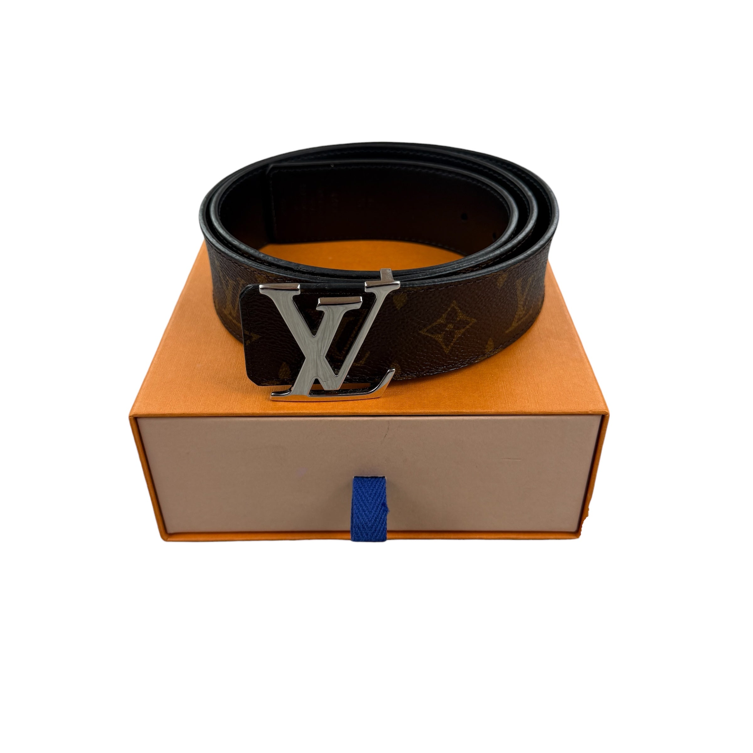 Louis Vuitton Men’s Monogram Original Belt With Silver Buckle - 95 (UK 30-34)