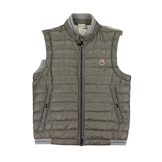 Moncler Men’s Silver / Grey Maglia Gilet - Medium Slim