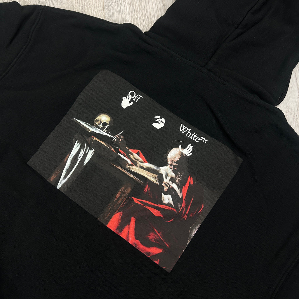 Off White Men’s Black Caravaggio Pullover Hoodie - Small