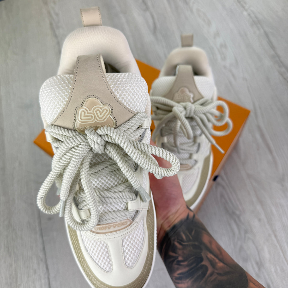 Louis Vuitton Men’s Beige Skate Trainers - Uk 7.5 (Fit 8.5)