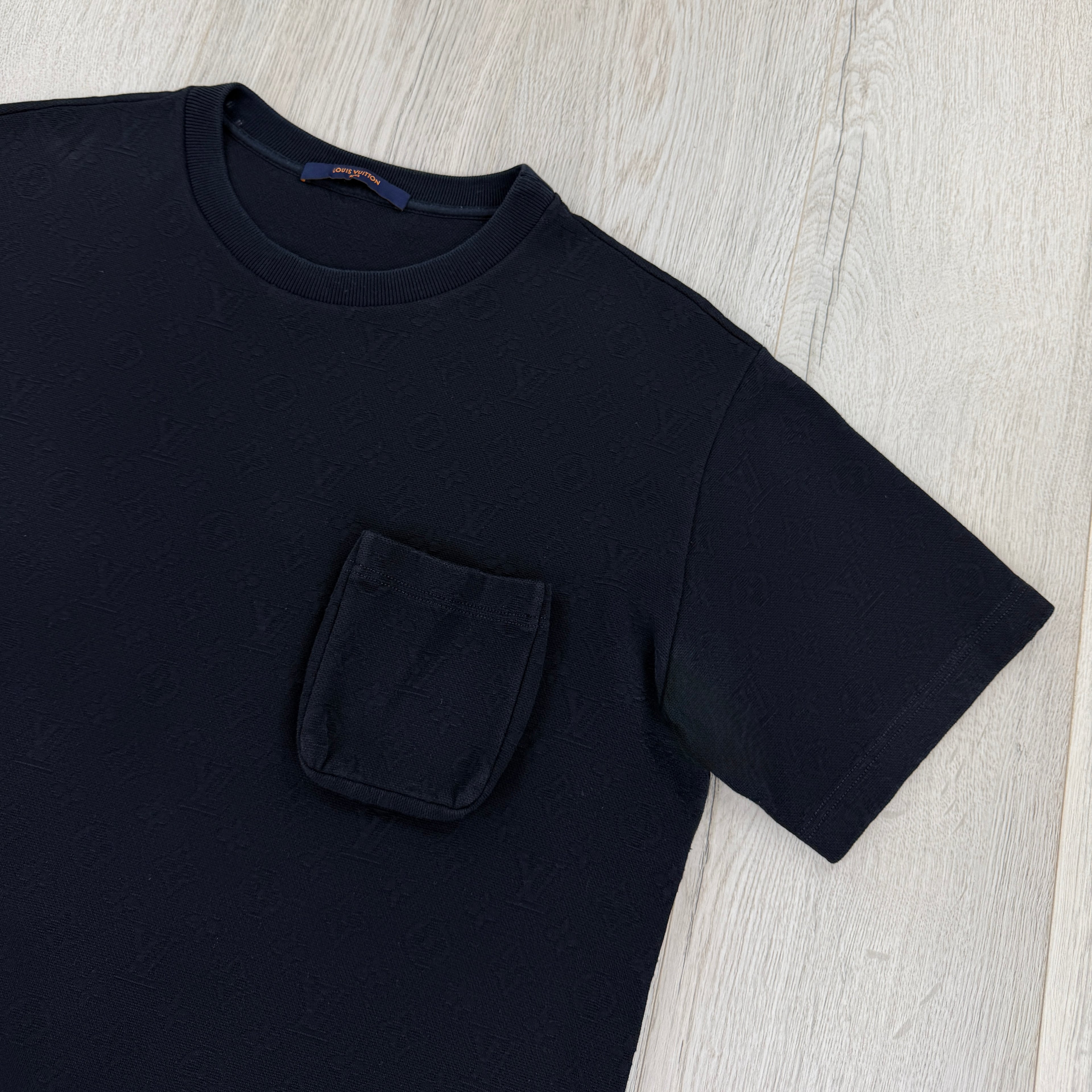 Louis Vuitton Men’s Navy Monogram 3D Pocket T-shirt - Large