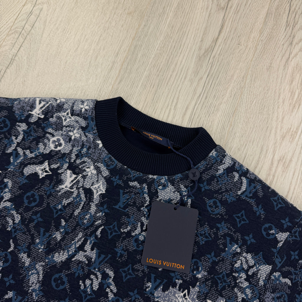 Louis Vuitton Men’s Monogram Tapestry Crewneck Jumper - XS