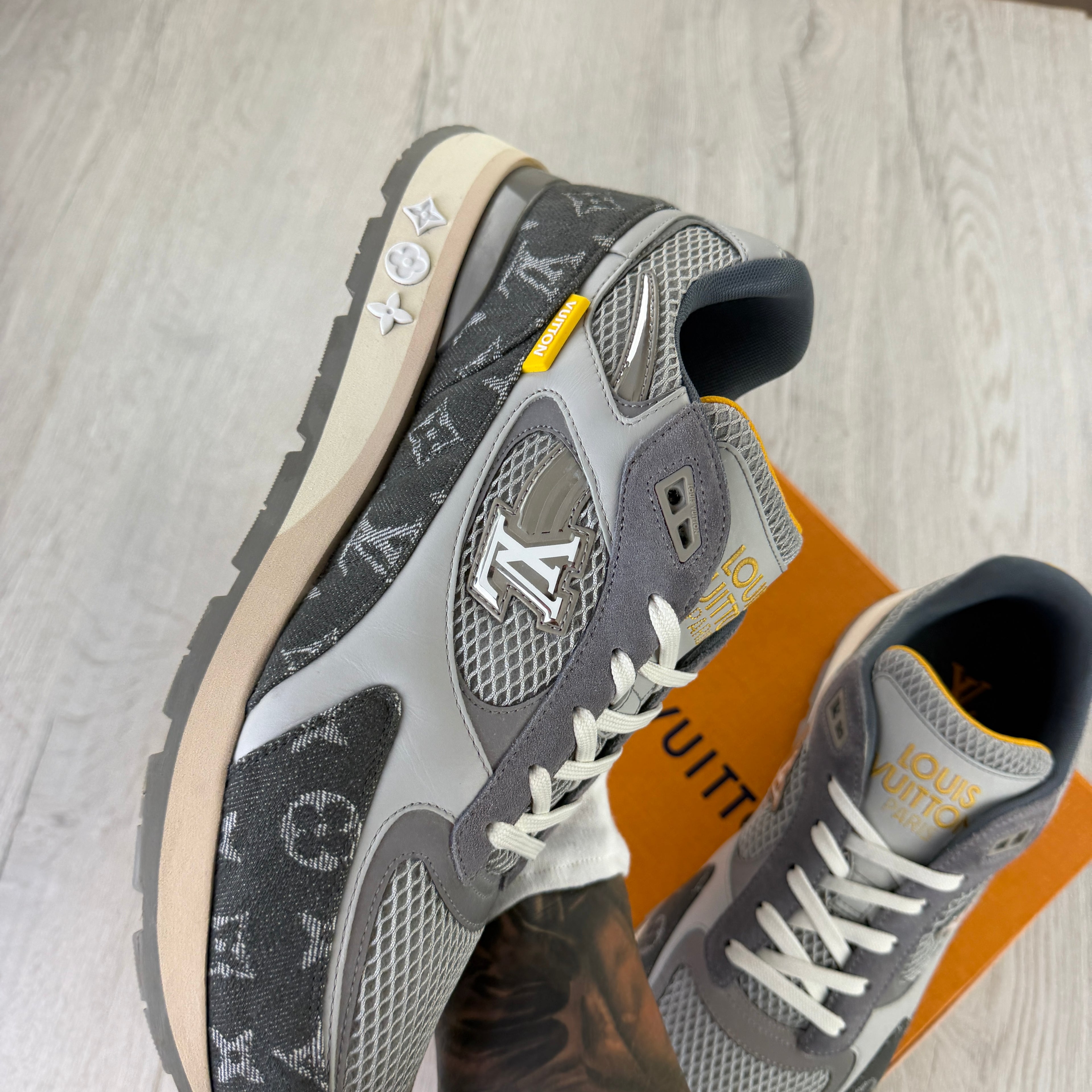 Louis Vuitton Men’s Grey Run Away Trainers - Uk 11