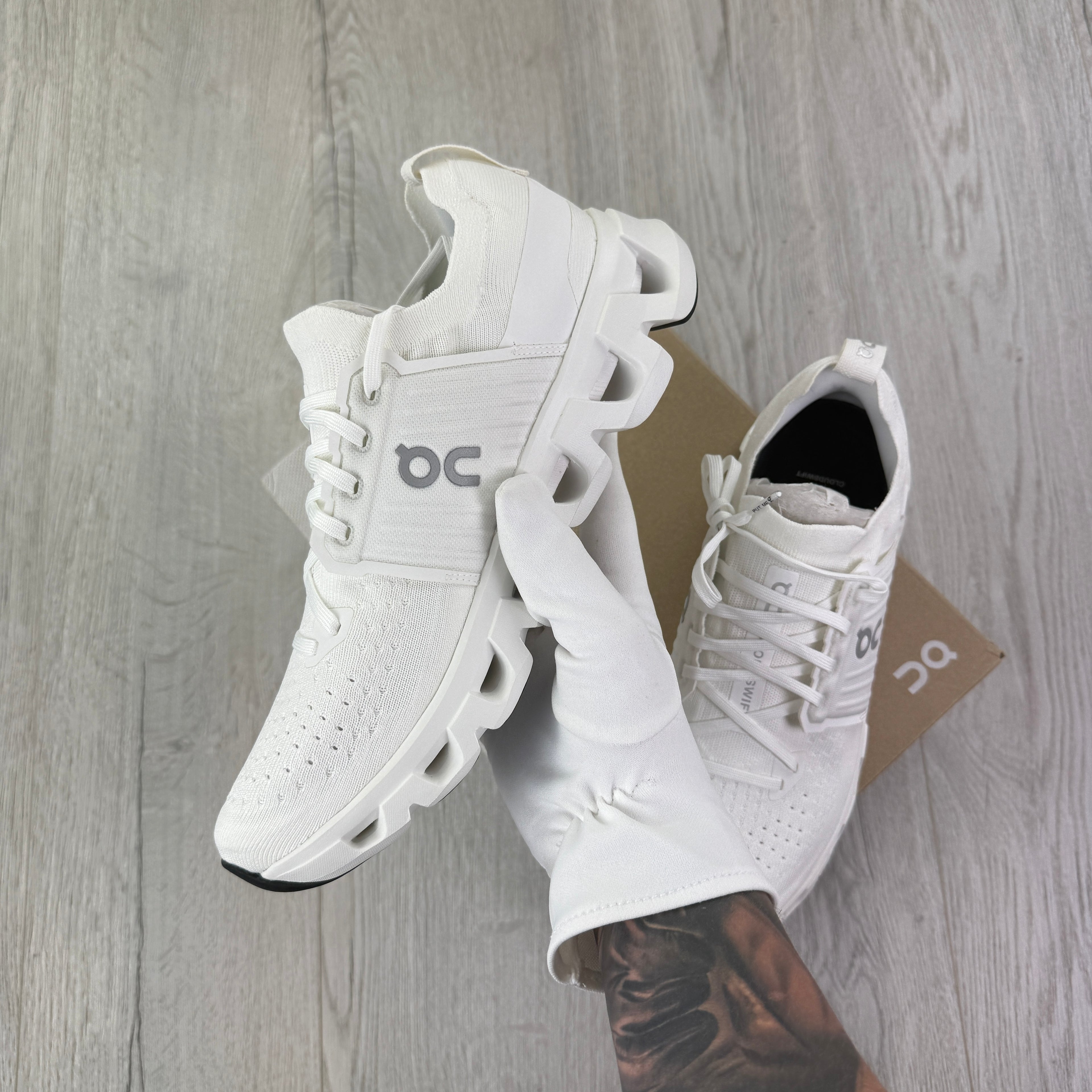 On Running Cloudswift 4 All White Trainers