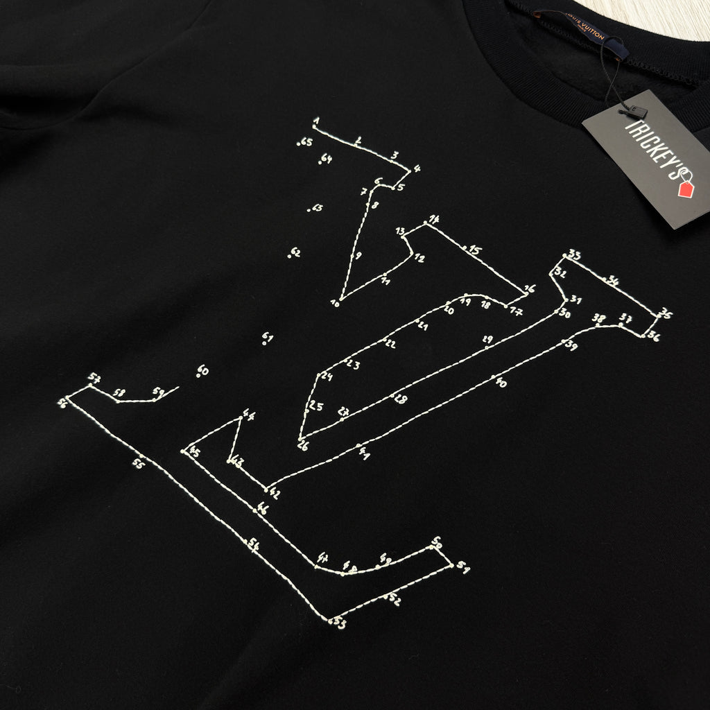 Louis Vuitton Men’s Crewneck Stitch Print Embroidered Jumper - XL