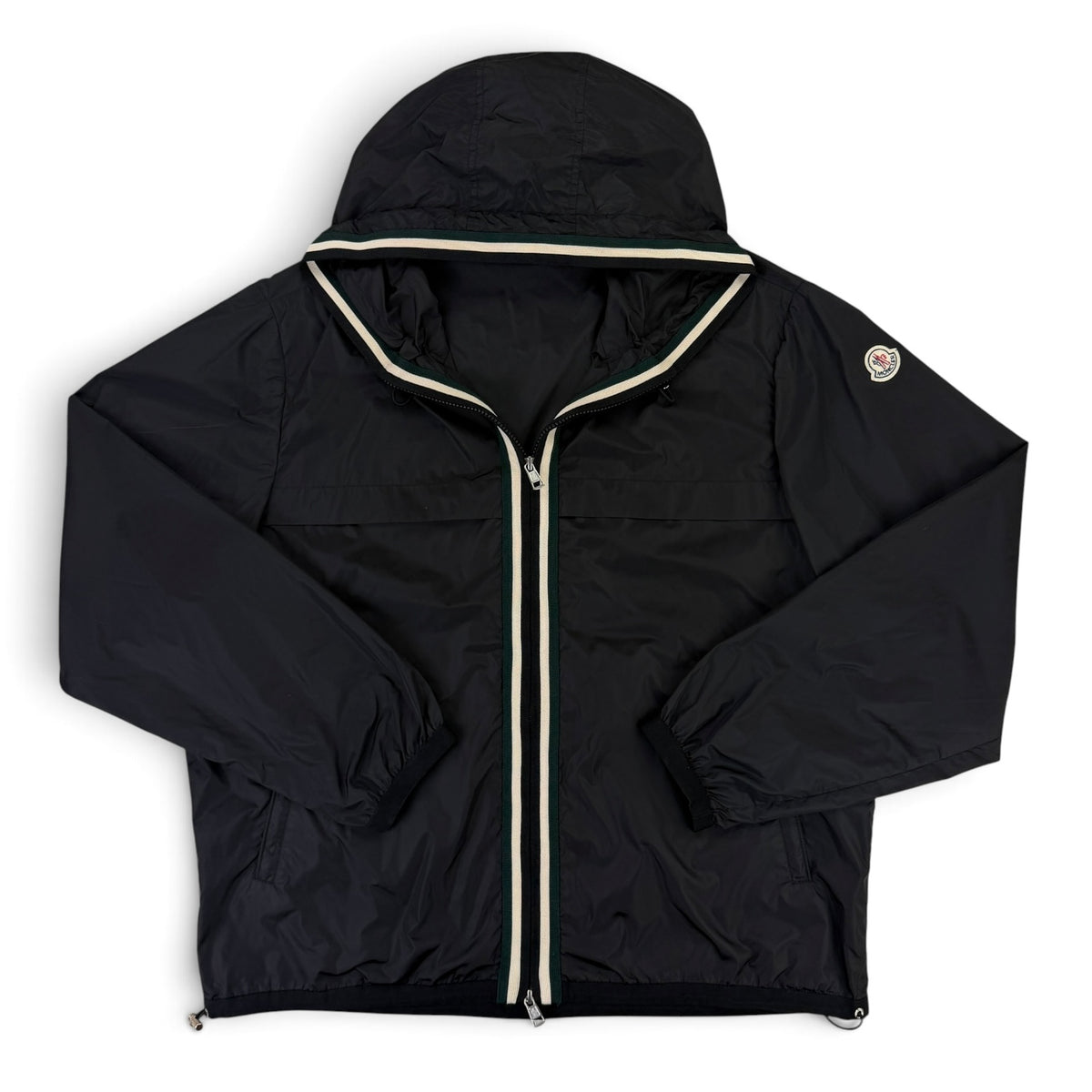 Moncler Men’s Black Windbreaker Jacket - Size 6 (Fit L/XL)