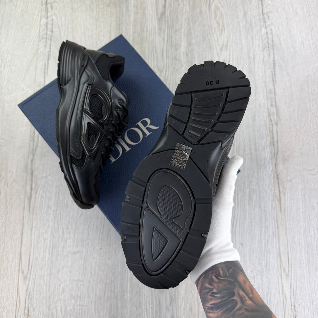 Dior B30 Men’s Triple Black Countdown Trainers - 43 (Fit Uk 9)