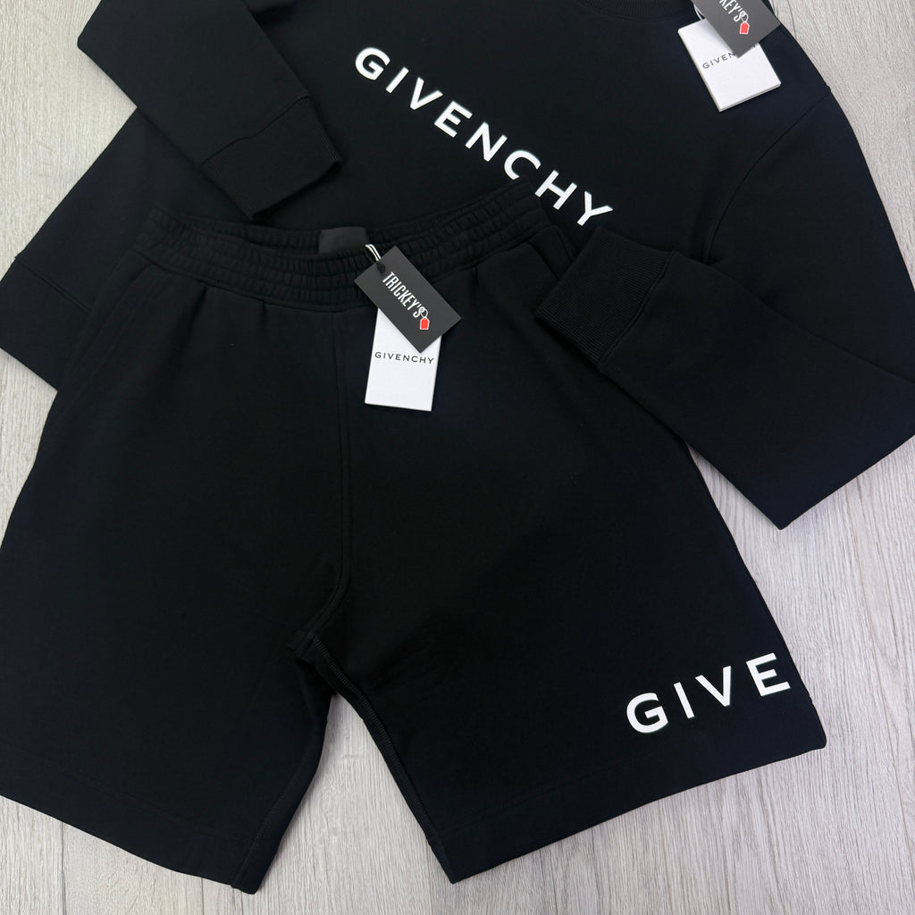 Givenchy Men’s Black Cotton Jumper & Shorts Set