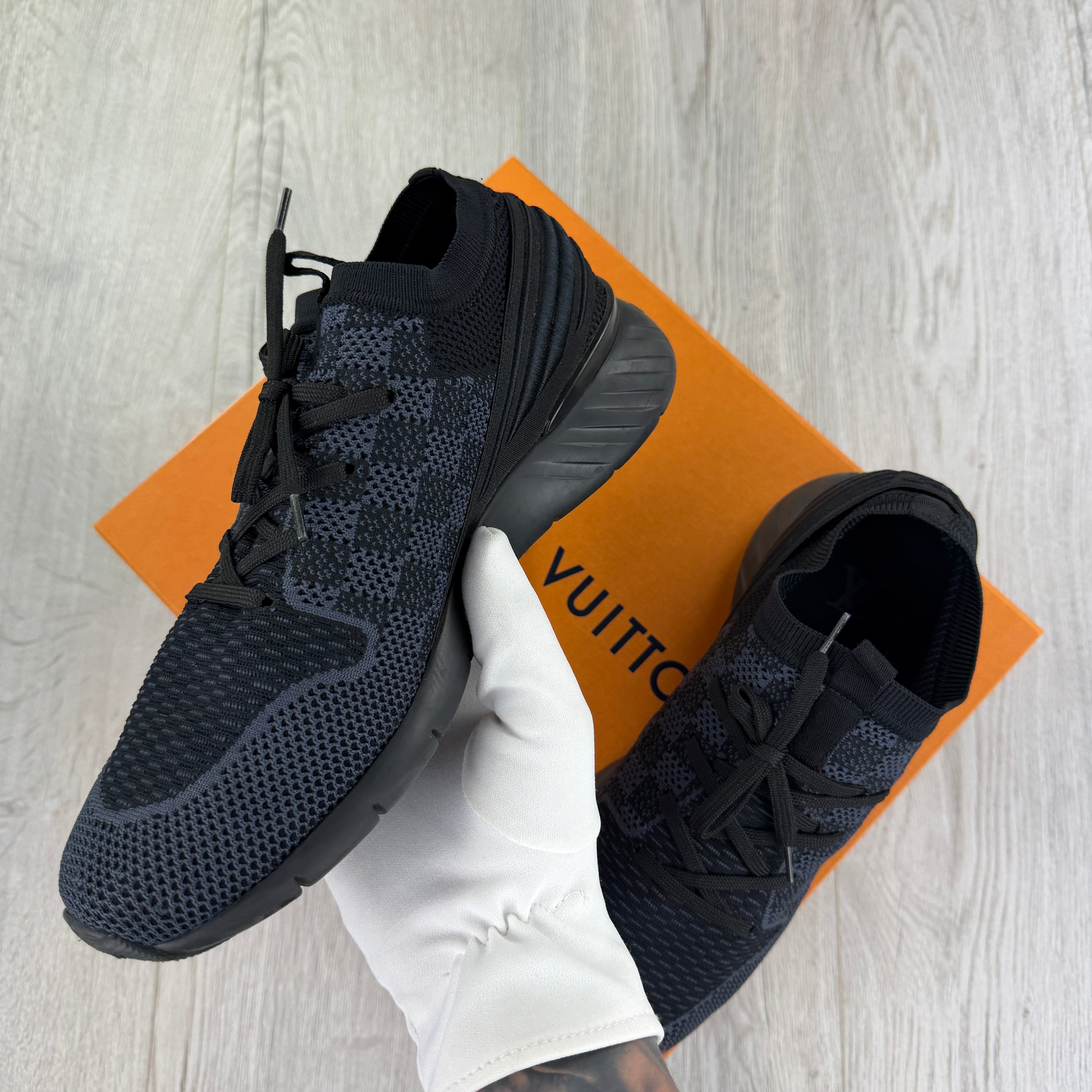 Louis Vuitton Men’s Black Fastline Trainers - Uk 8.5