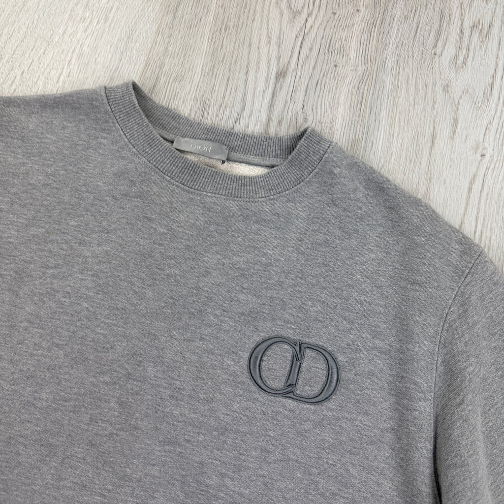 Christian Dior Men’s Grey Crewneck Jumper - Medium Slim