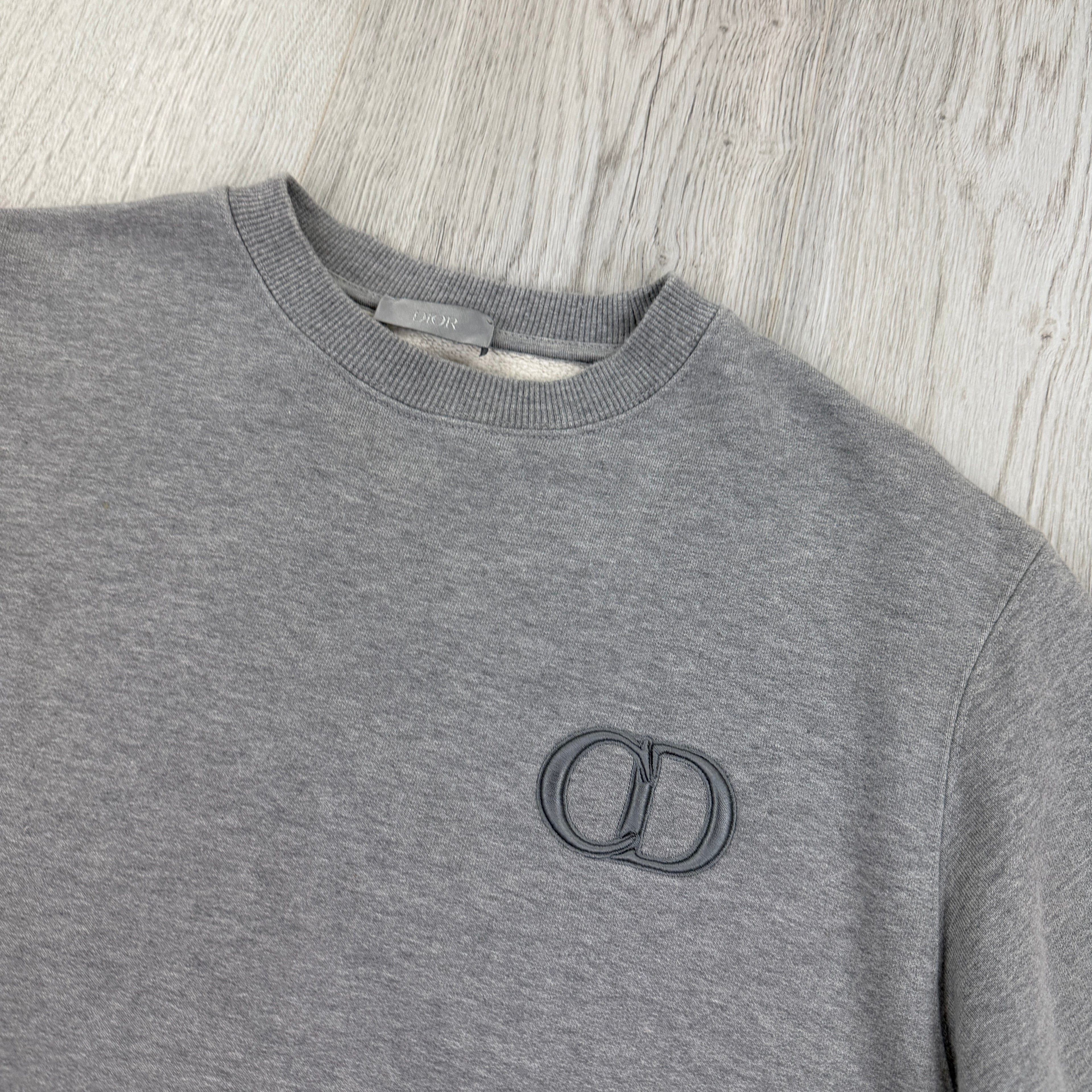 Christian Dior Men’s Grey Crewneck Jumper - Medium Slim