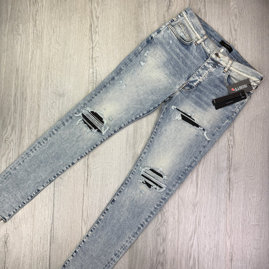 Amiri MX1 Men’s Blue Distressed Jeans