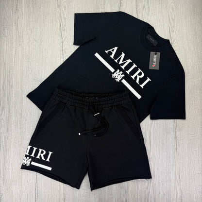 Amiri Men’s Black T-shirt & Shorts Set - XL