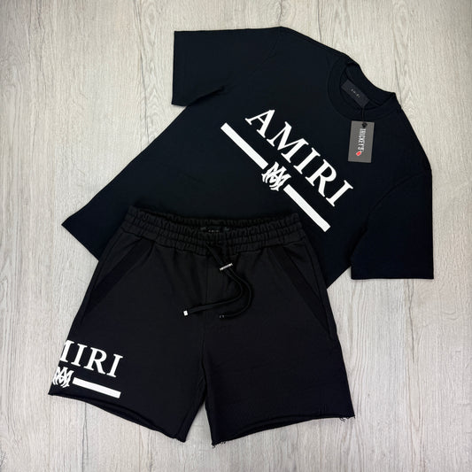 Amiri Men’s Black T-shirt & Shorts Set - XL