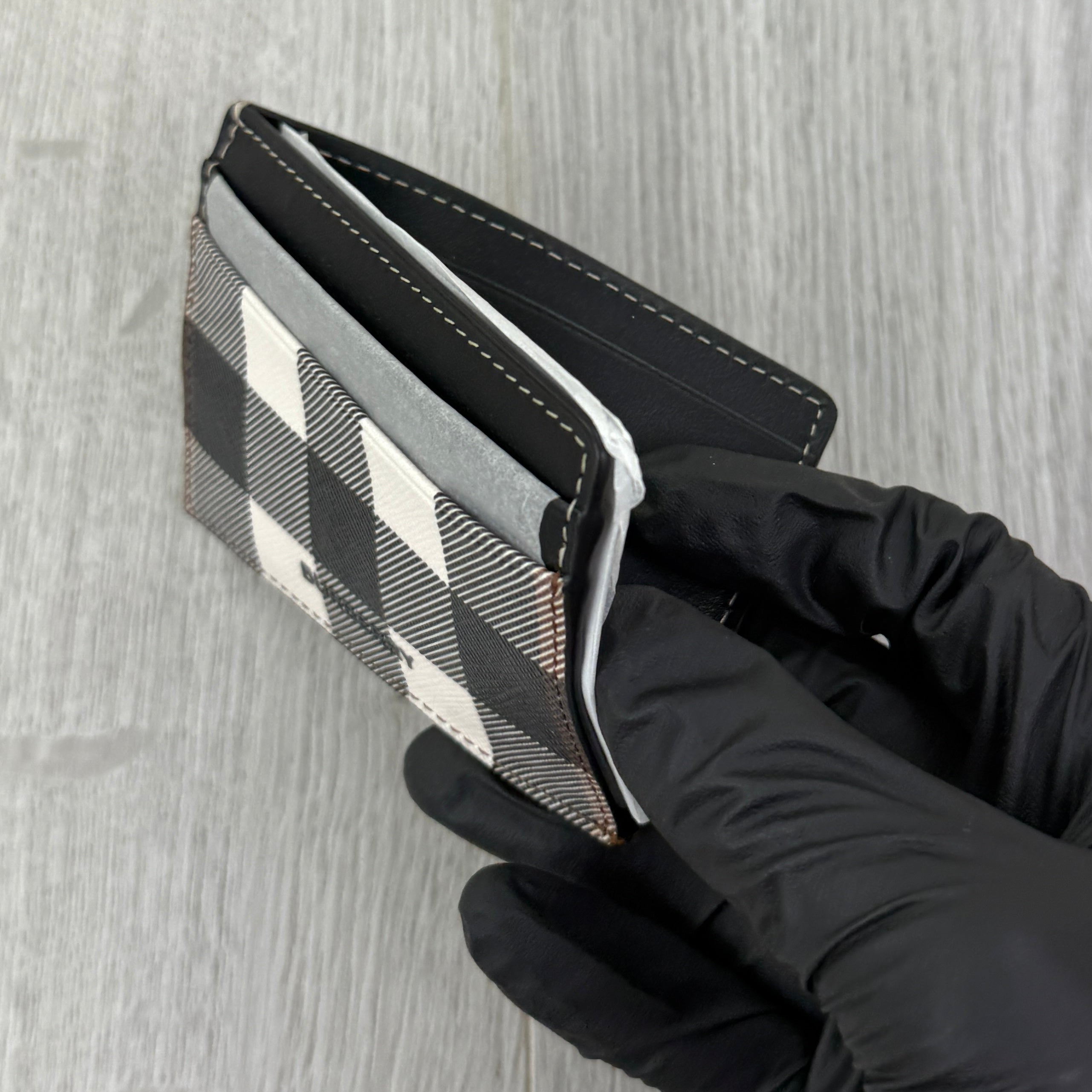 Burberry Check Dark Birch Card Case